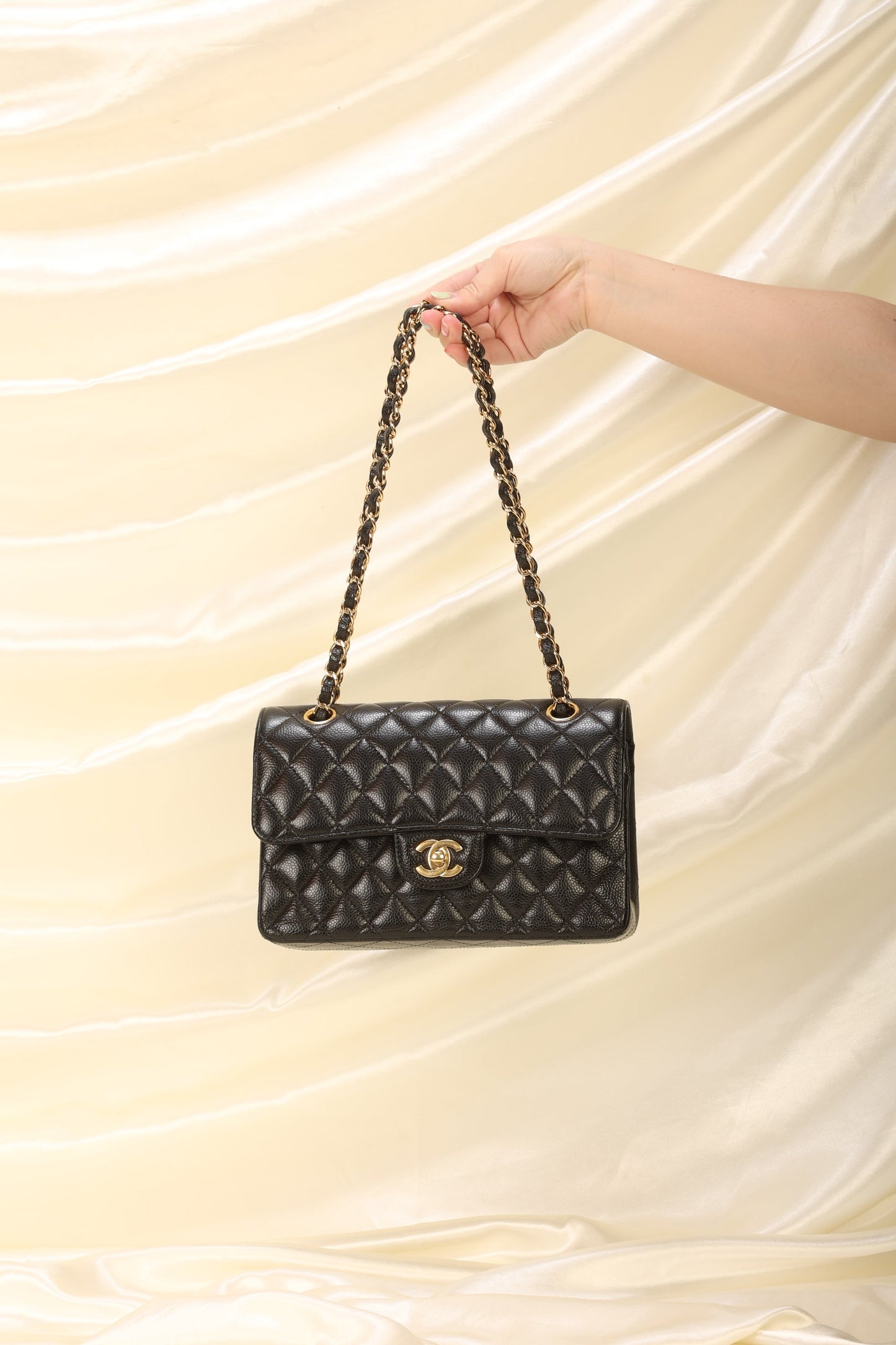 Chanel 2020 Caviar Small Double Flap