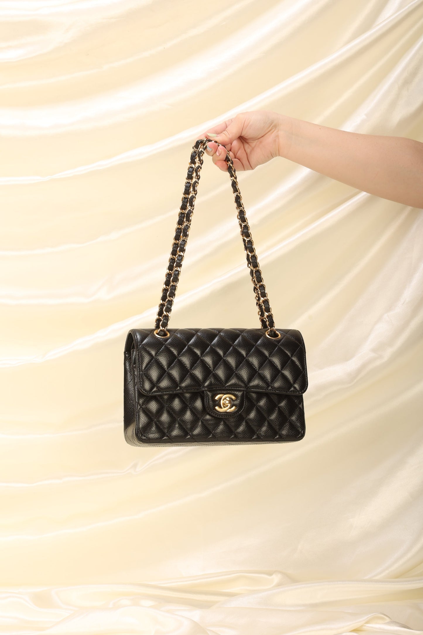 Chanel 2020 Caviar Small Double Flap