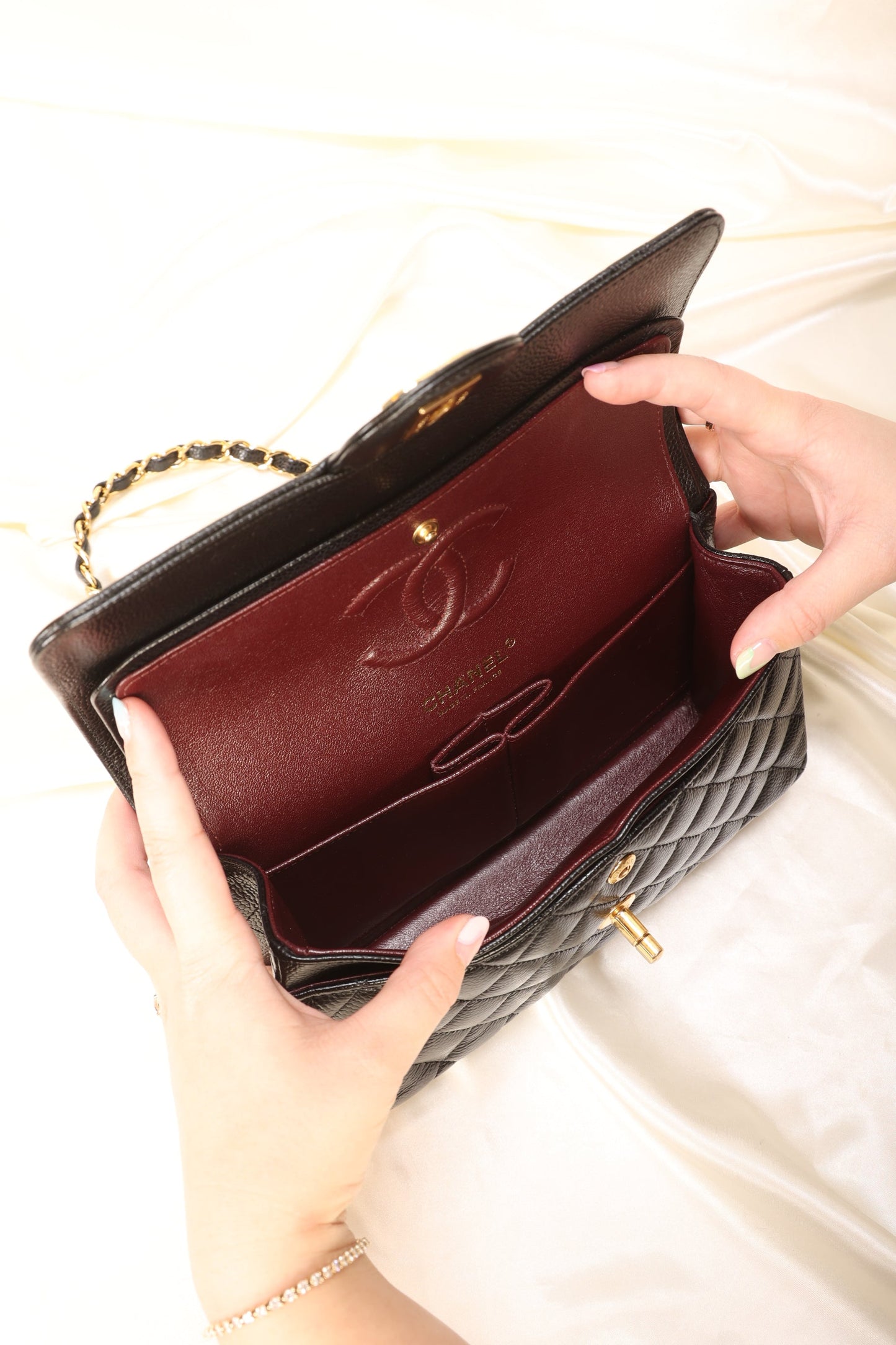 Chanel 2020 Caviar Small Double Flap
