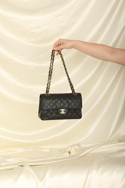 Chanel 2003 Caviar Small Double Flap