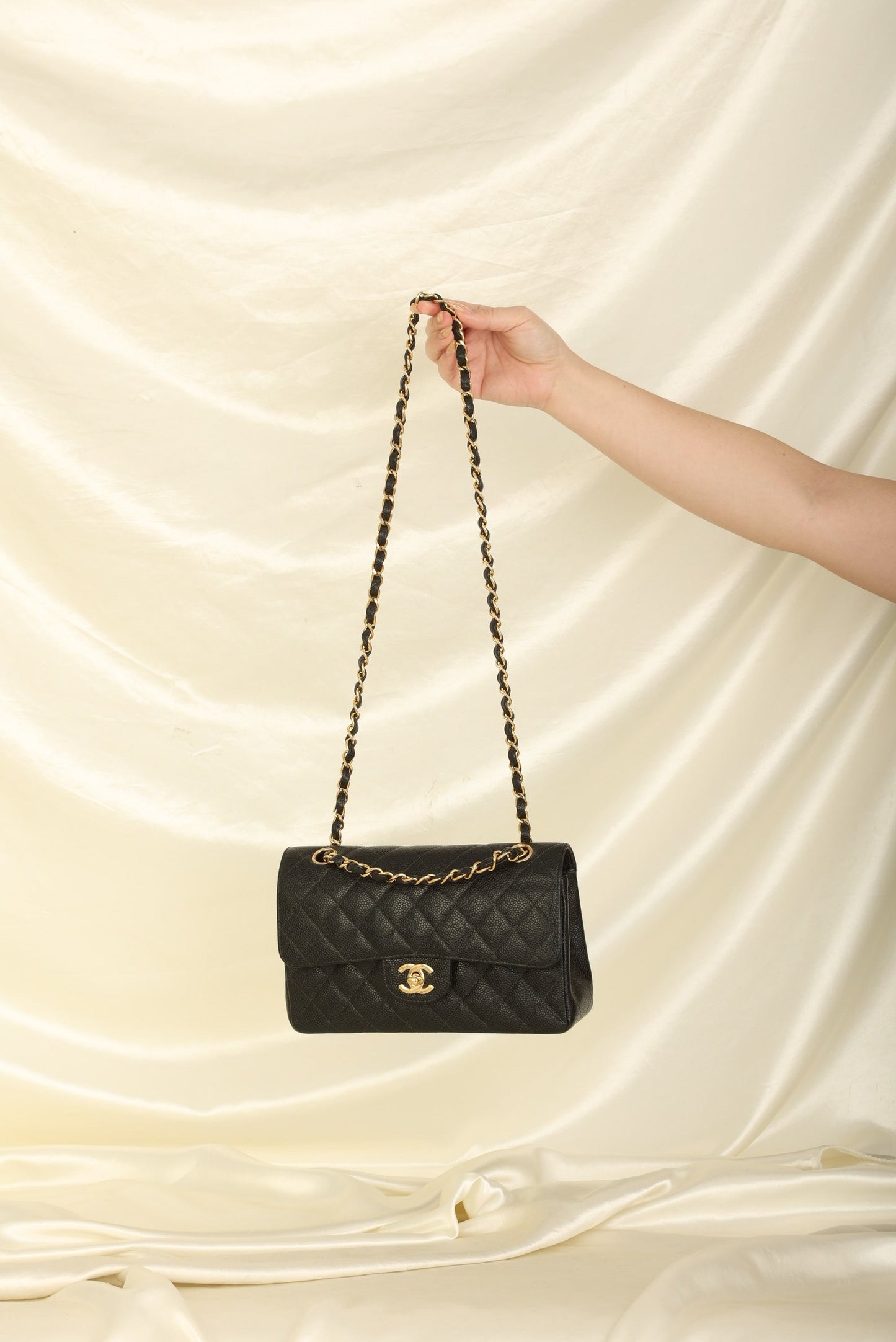 Chanel 2003 Caviar Small Double Flap