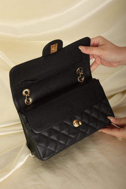 Chanel 2003 Caviar Small Double Flap