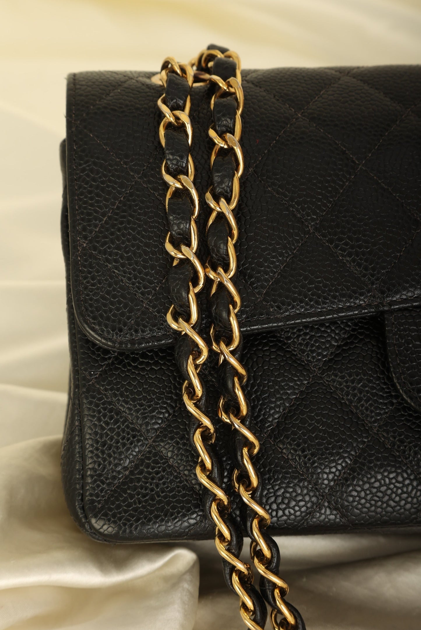 Chanel 2003 Caviar Small Double Flap