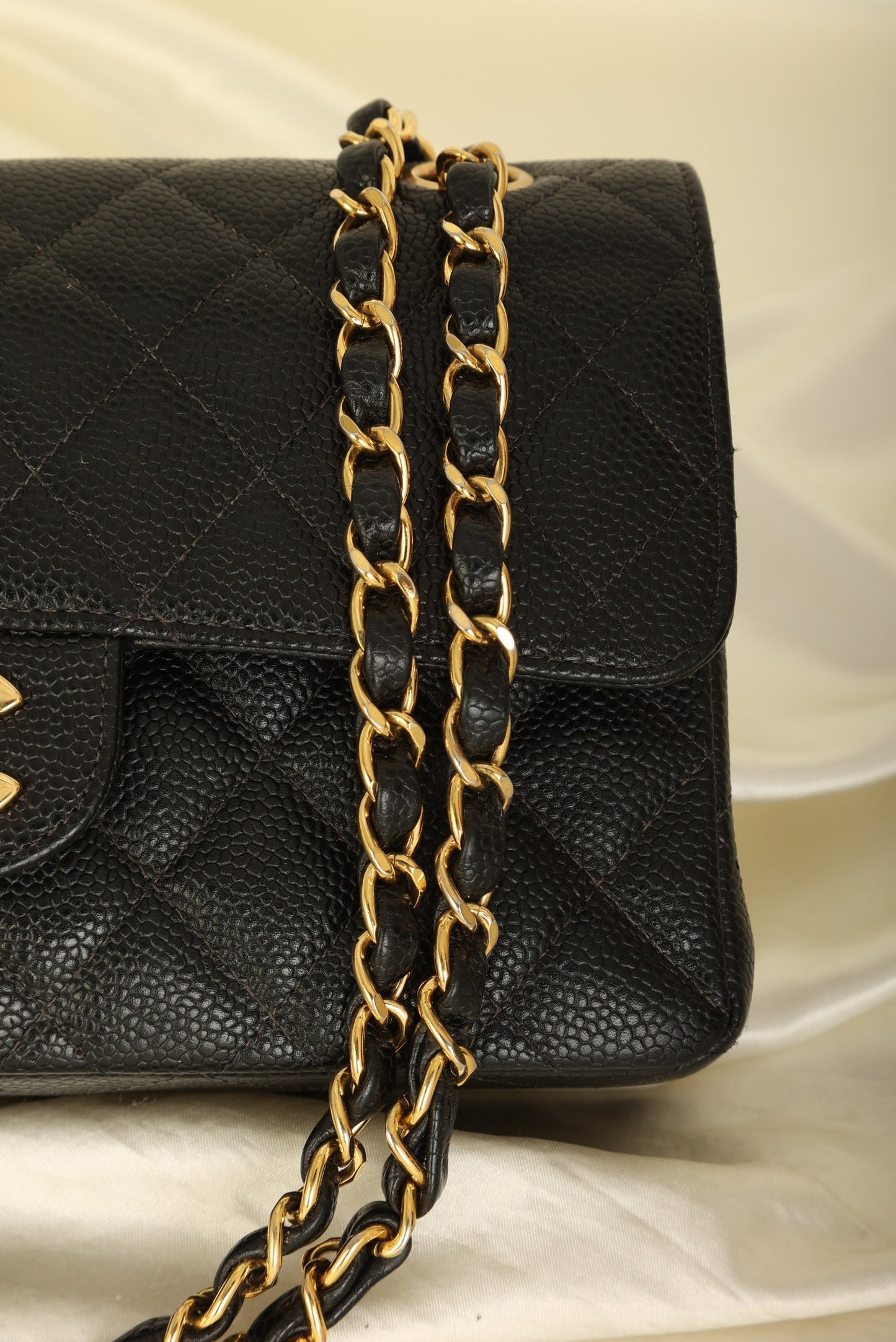 Chanel 2003 Caviar Small Double Flap