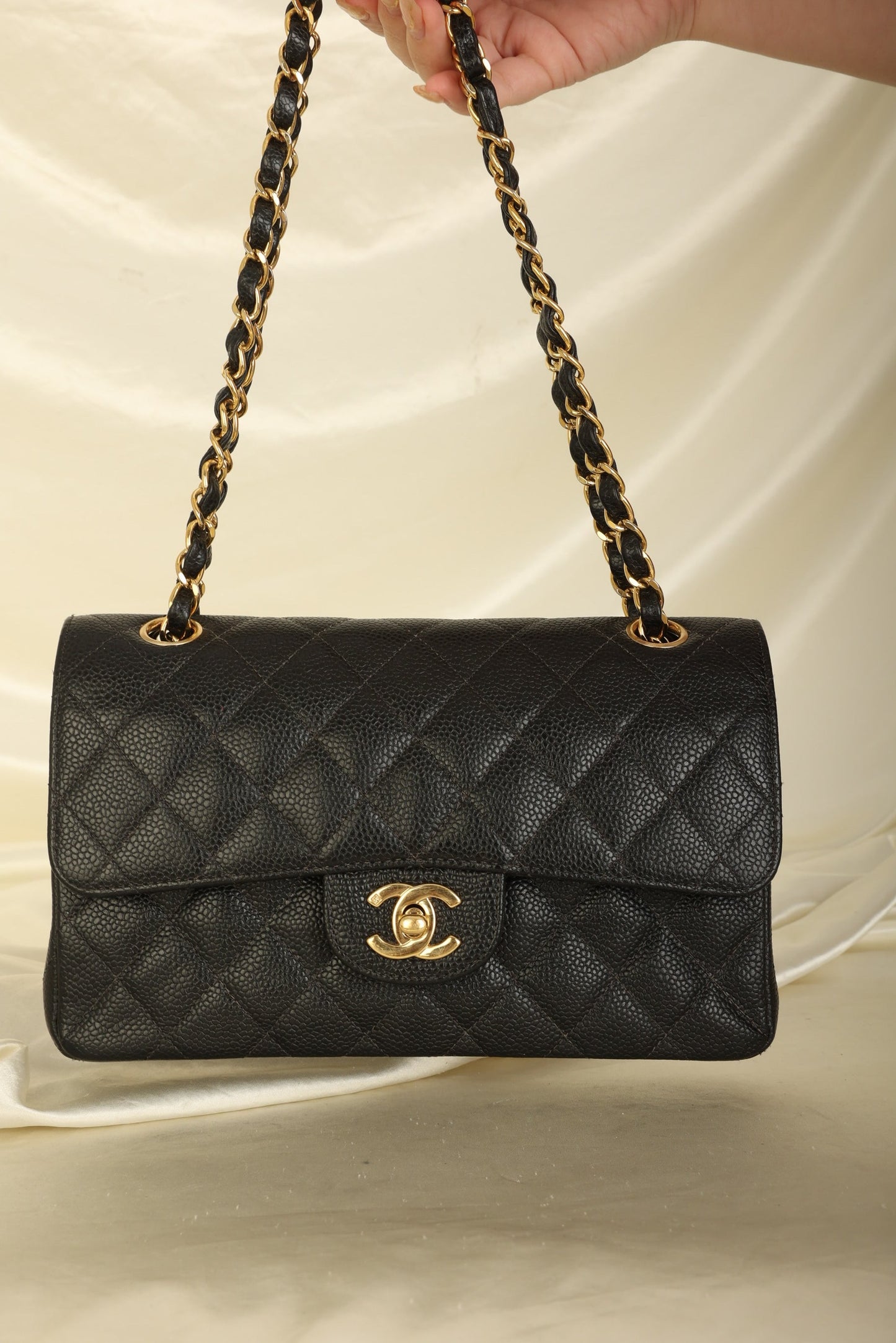 Chanel 2003 Caviar Small Double Flap