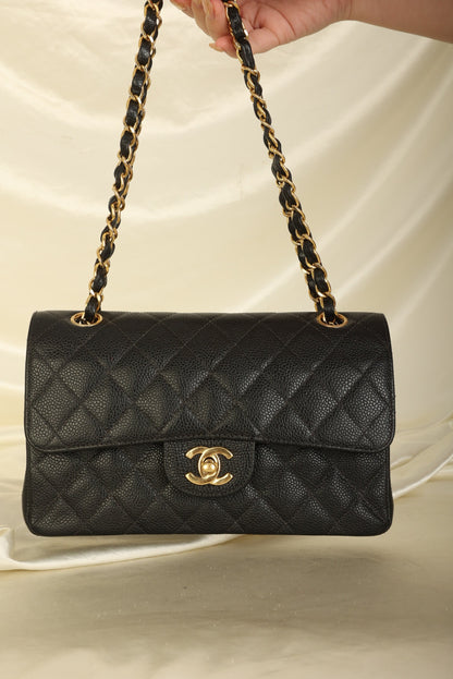 Chanel 2003 Caviar Small Double Flap