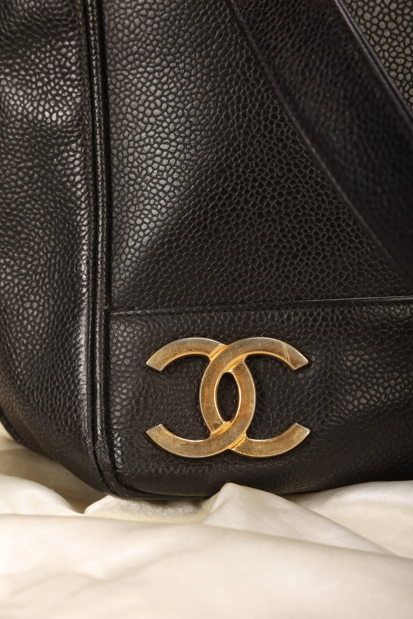 Chanel Caviar Logo Tote