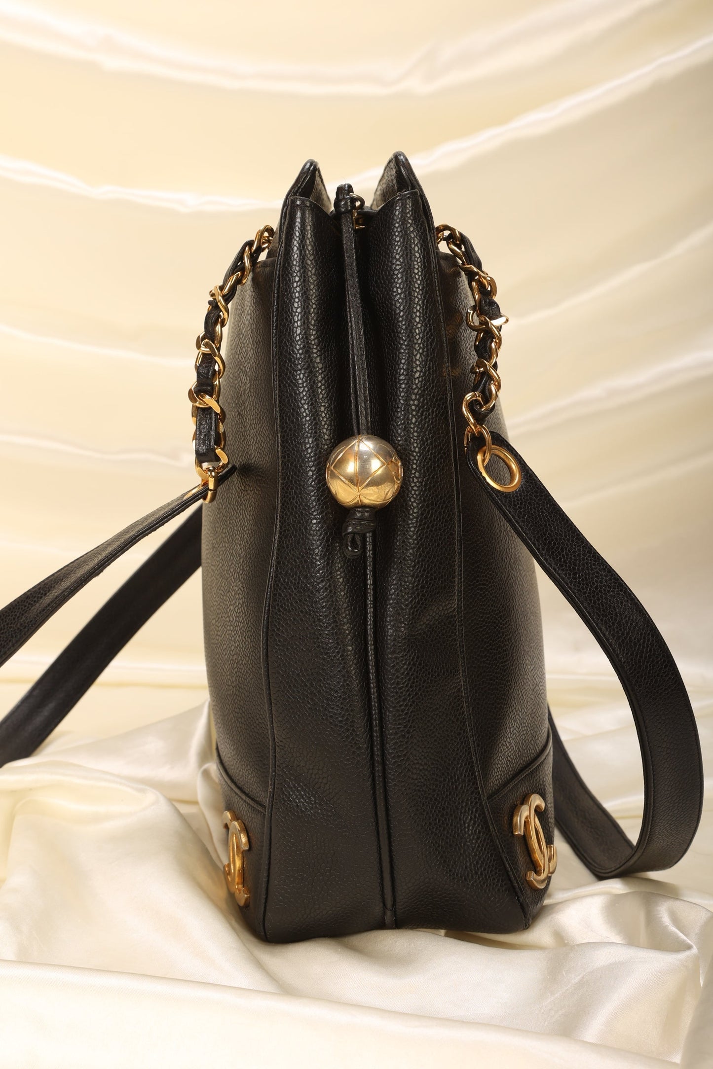 Chanel Caviar Logo Tote