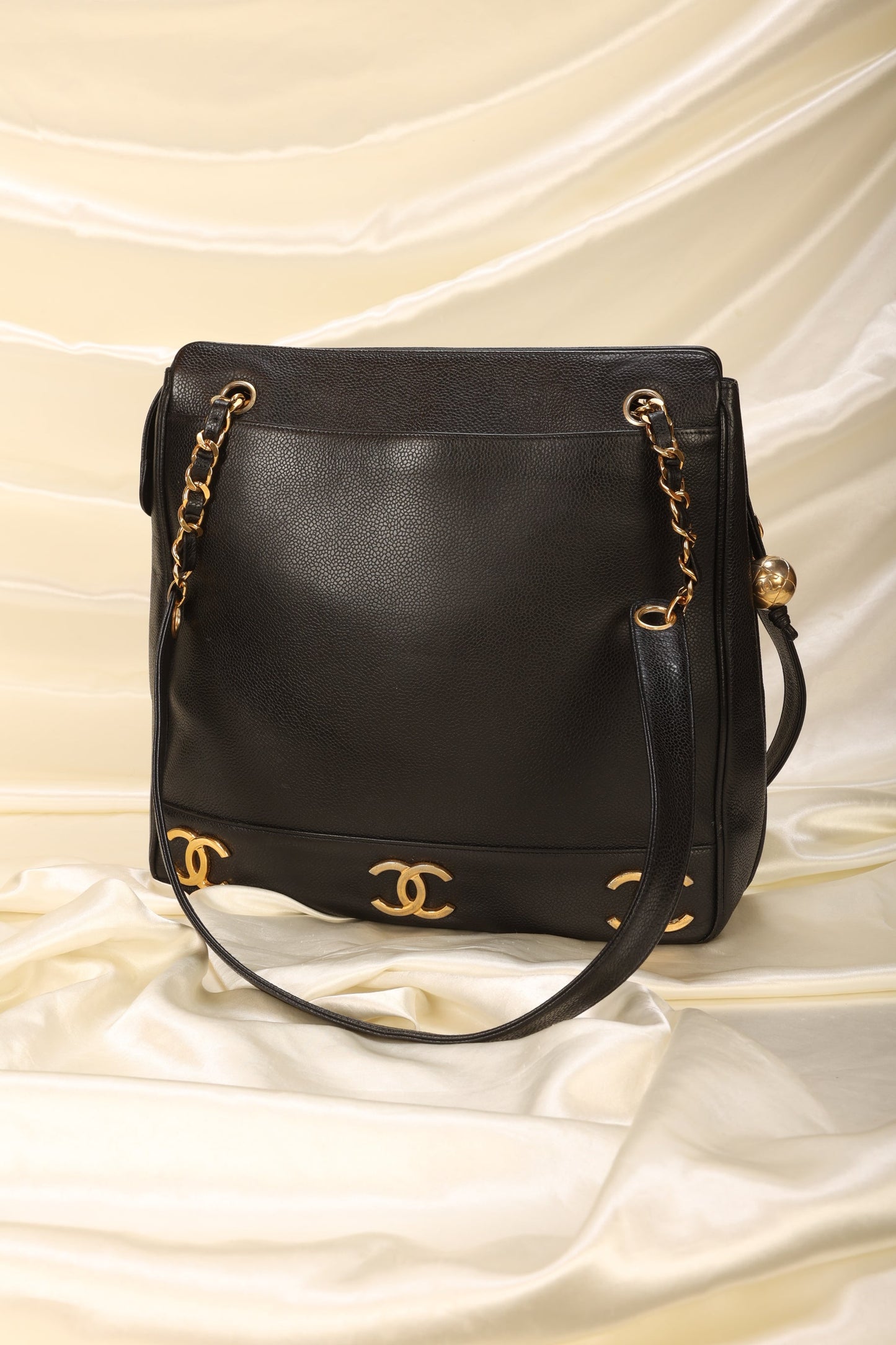Chanel Caviar Logo Tote