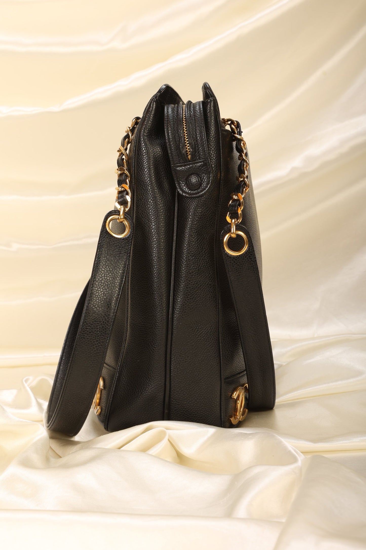 Chanel Caviar Logo Tote