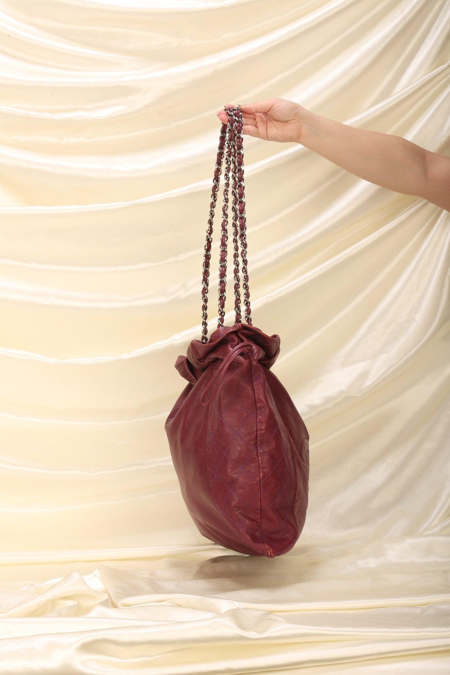Chanel Caviar Drawstring Tote