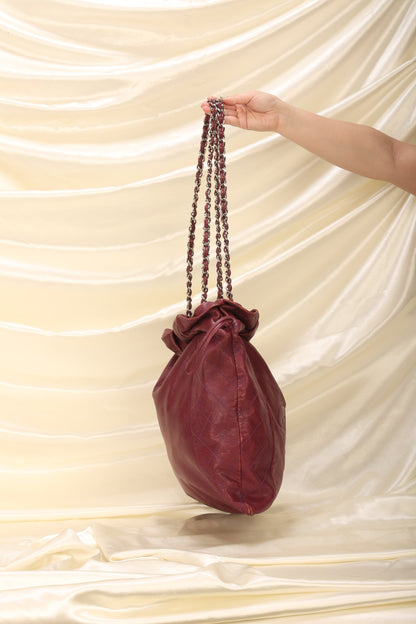 Chanel Caviar Drawstring Tote