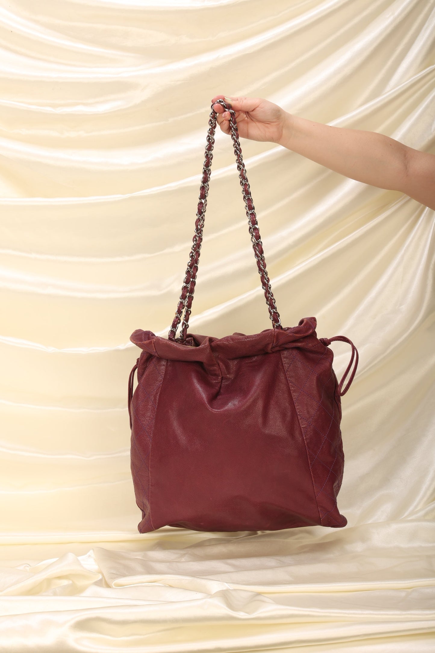 Chanel Caviar Drawstring Tote