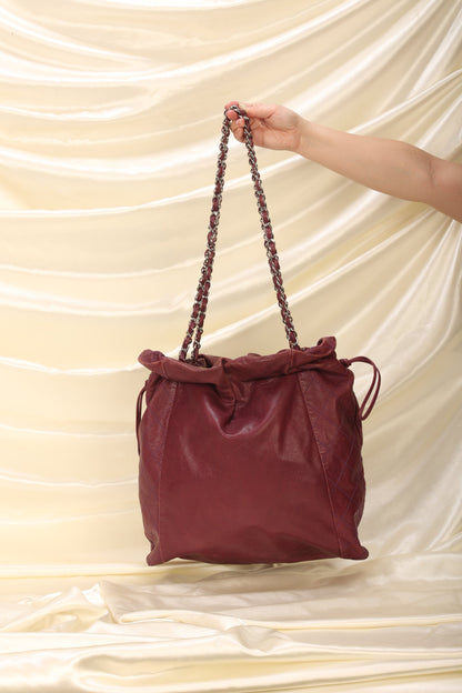 Chanel Caviar Drawstring Tote