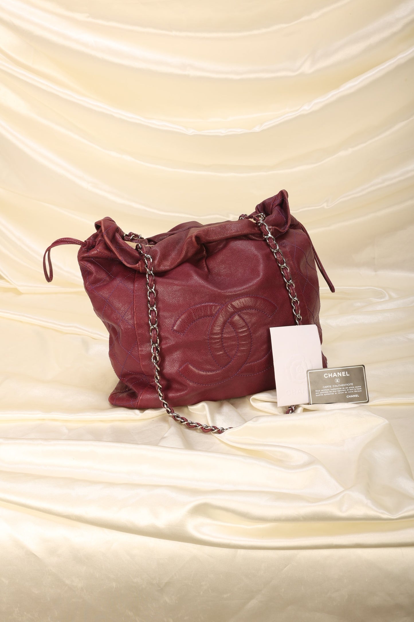 Chanel Caviar Drawstring Tote