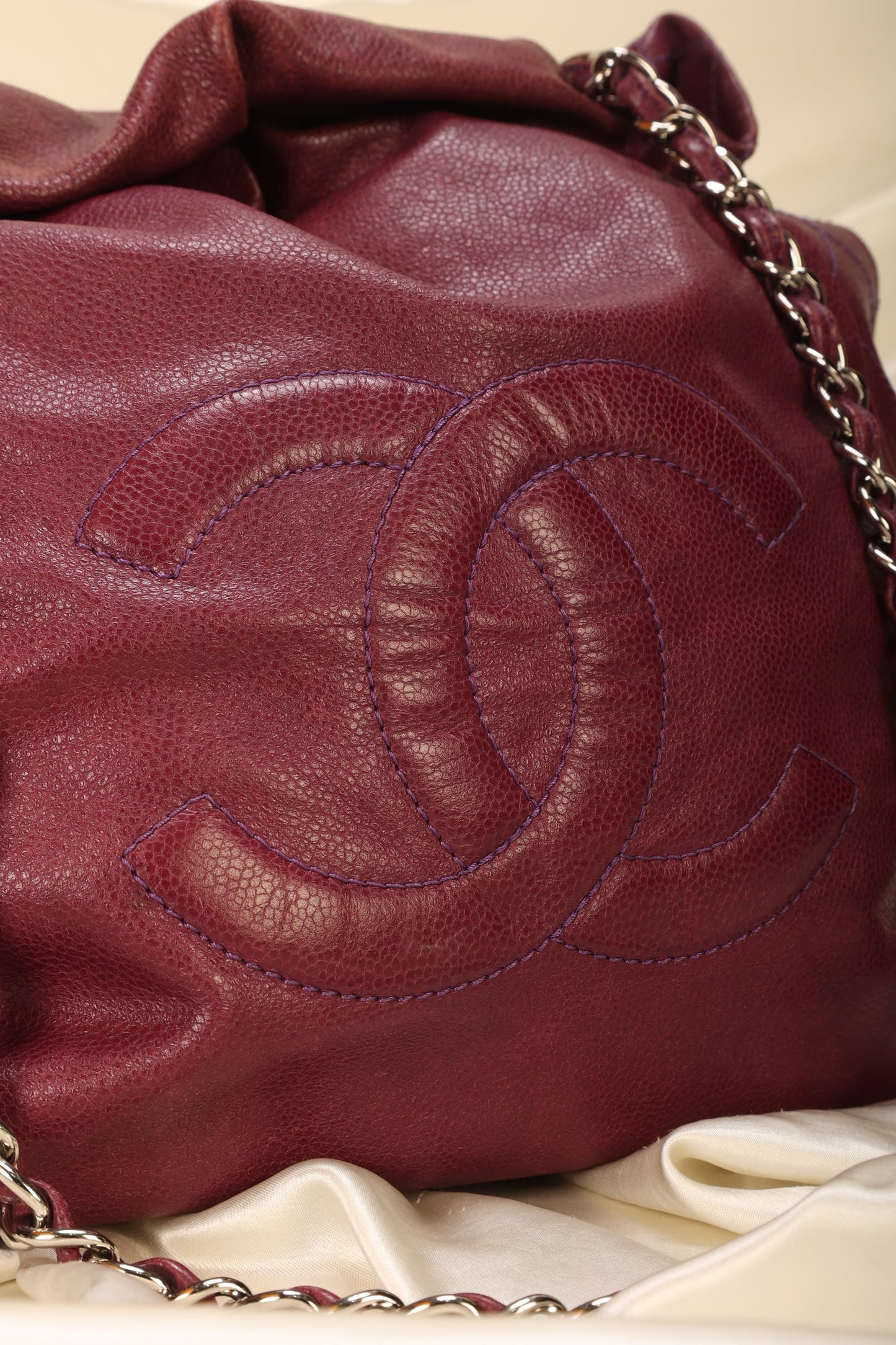 Chanel Caviar Drawstring Tote