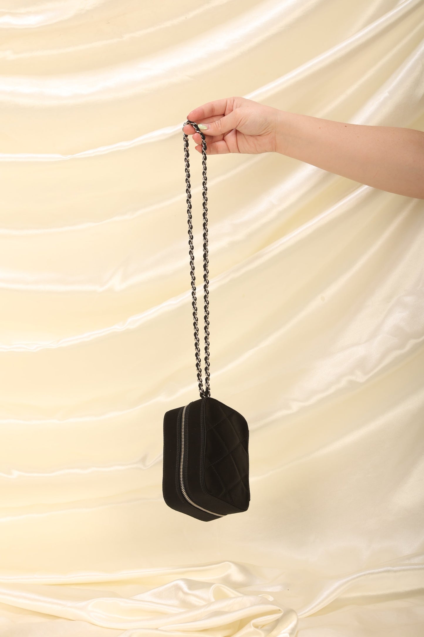 Chanel Satin Mini Box Bracelet Bag