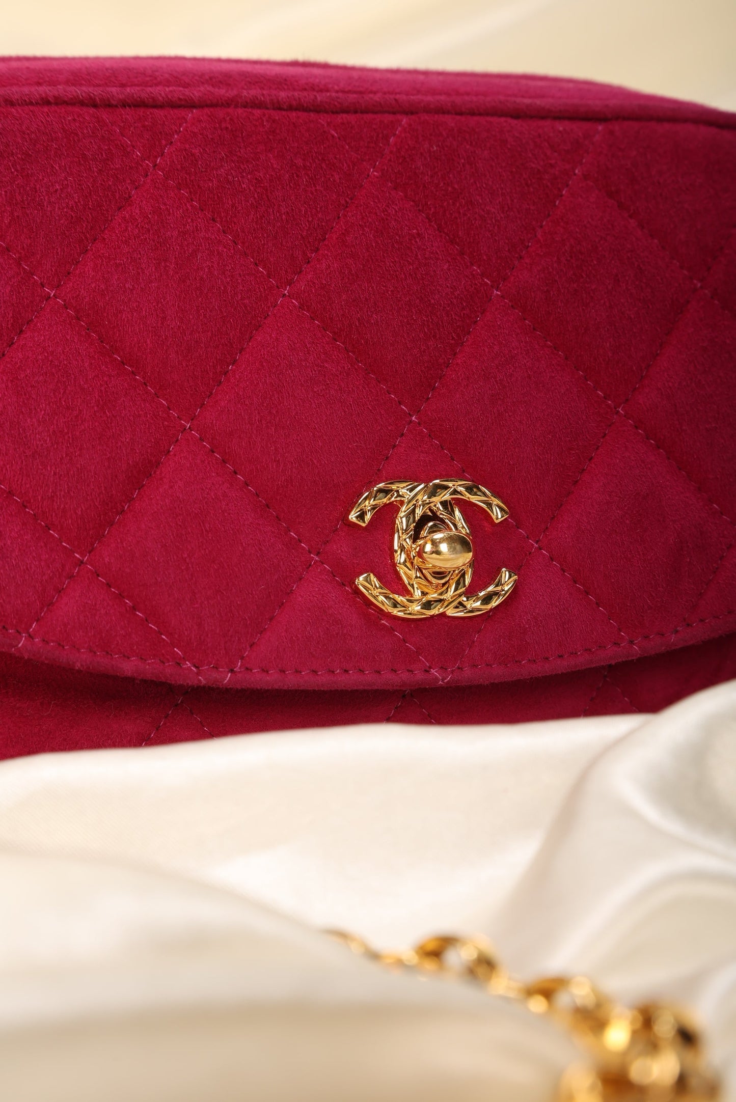 Chanel Suede Bijoux Chain Camera Bag
