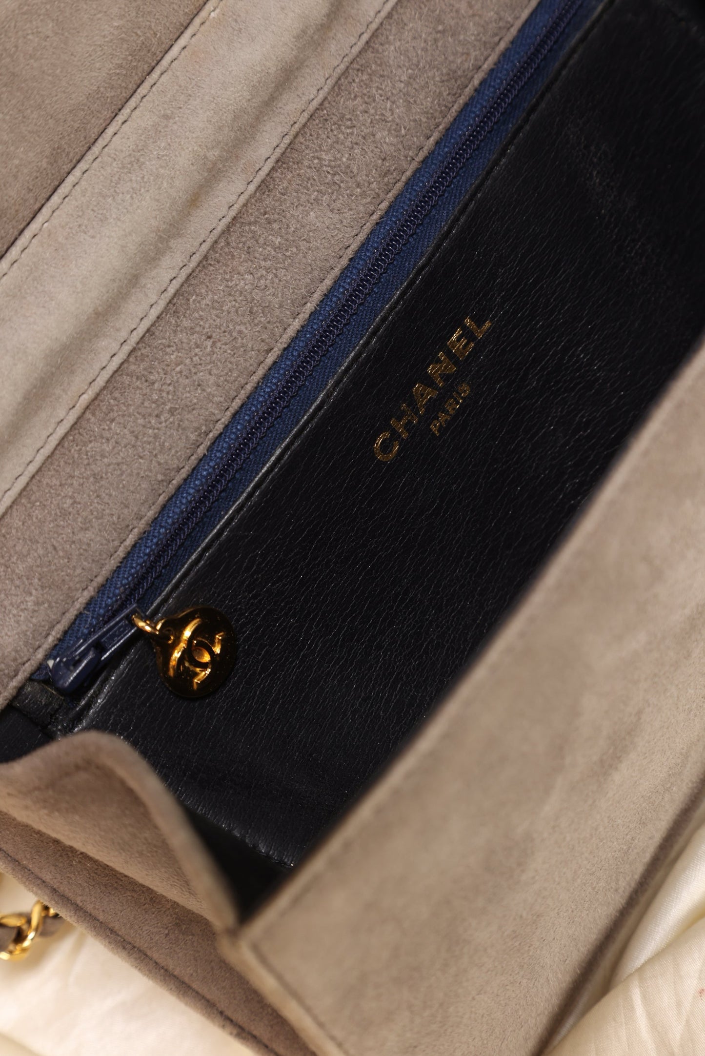 Extremely Rare Chanel Suede Full Flap