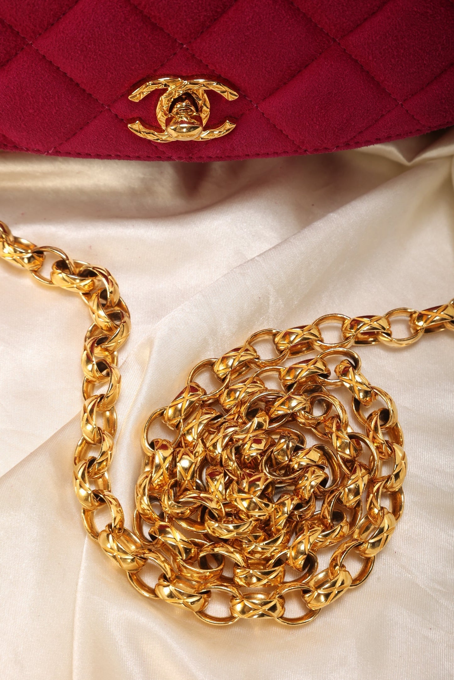 Chanel Suede Bijoux Chain Camera Bag