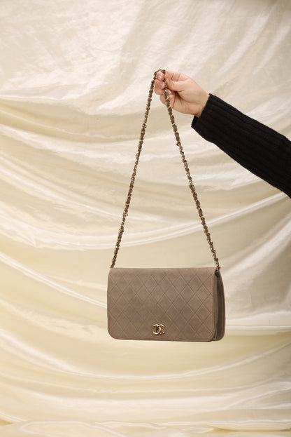 Extremely Rare Chanel Suede Full Flap
