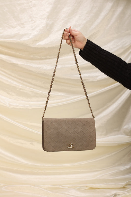 Extremely Rare Chanel Suede Full Flap