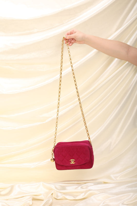 Chanel Suede Bijoux Chain Camera Bag