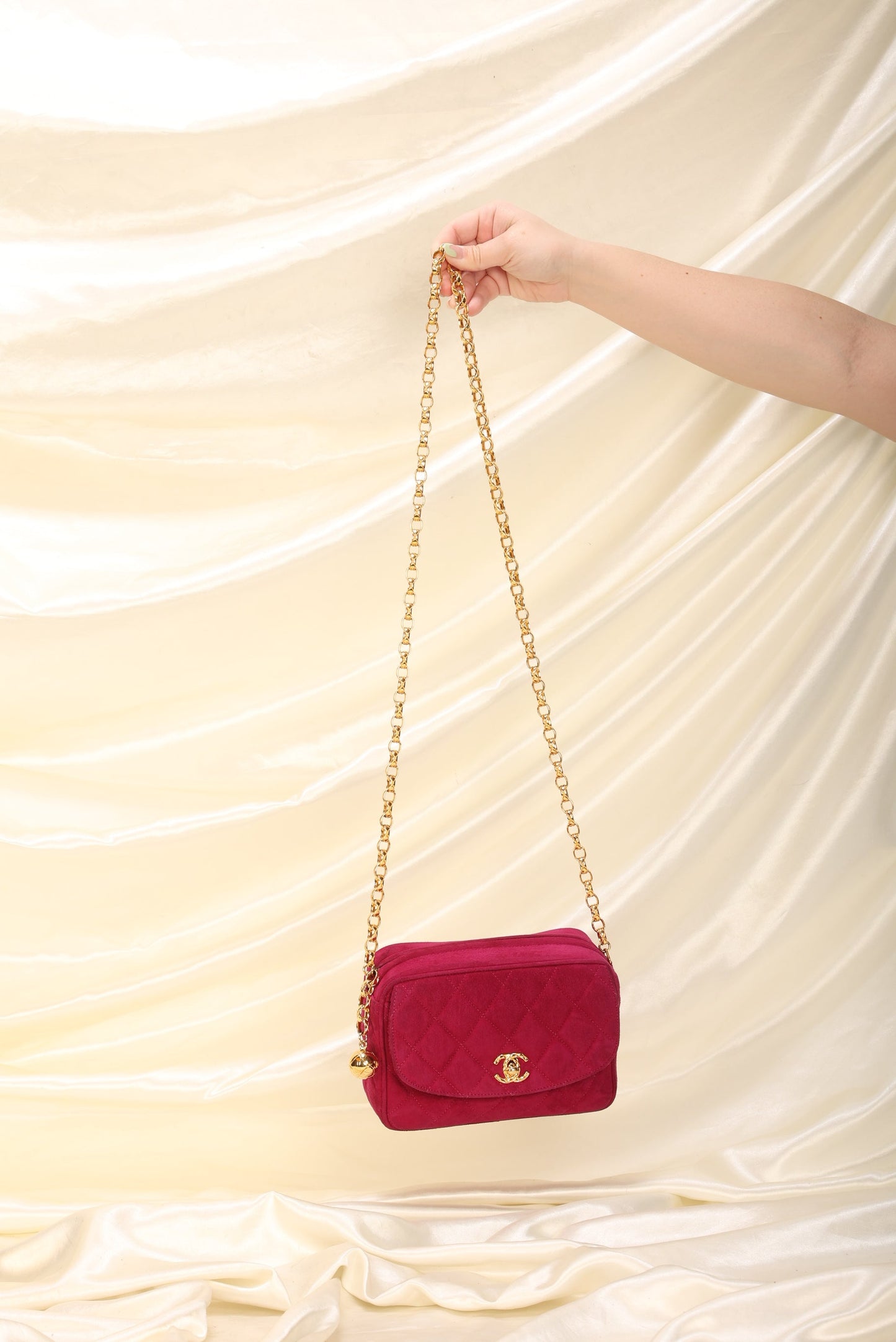 Chanel Suede Bijoux Chain Camera Bag