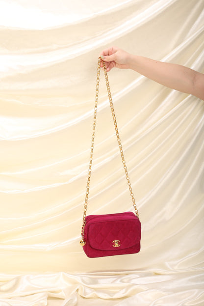 Chanel Suede Bijoux Chain Camera Bag