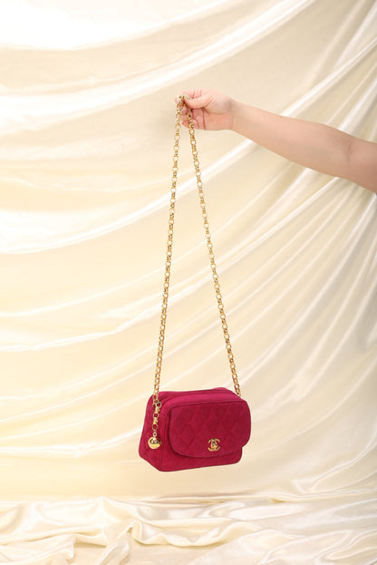Chanel Suede Bijoux Chain Camera Bag