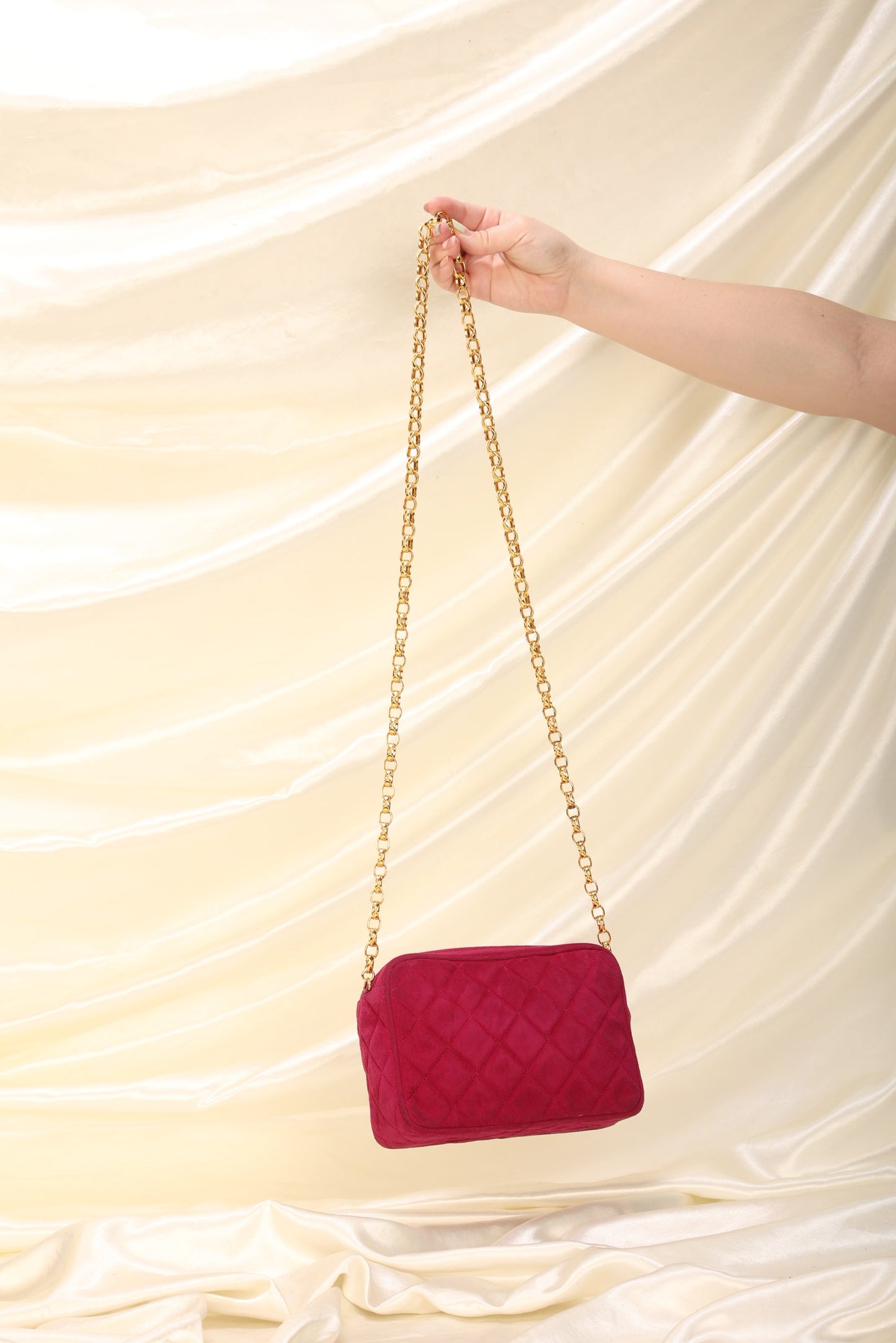 Chanel Suede Bijoux Chain Camera Bag