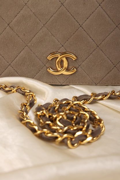 Extremely Rare Chanel Suede Full Flap