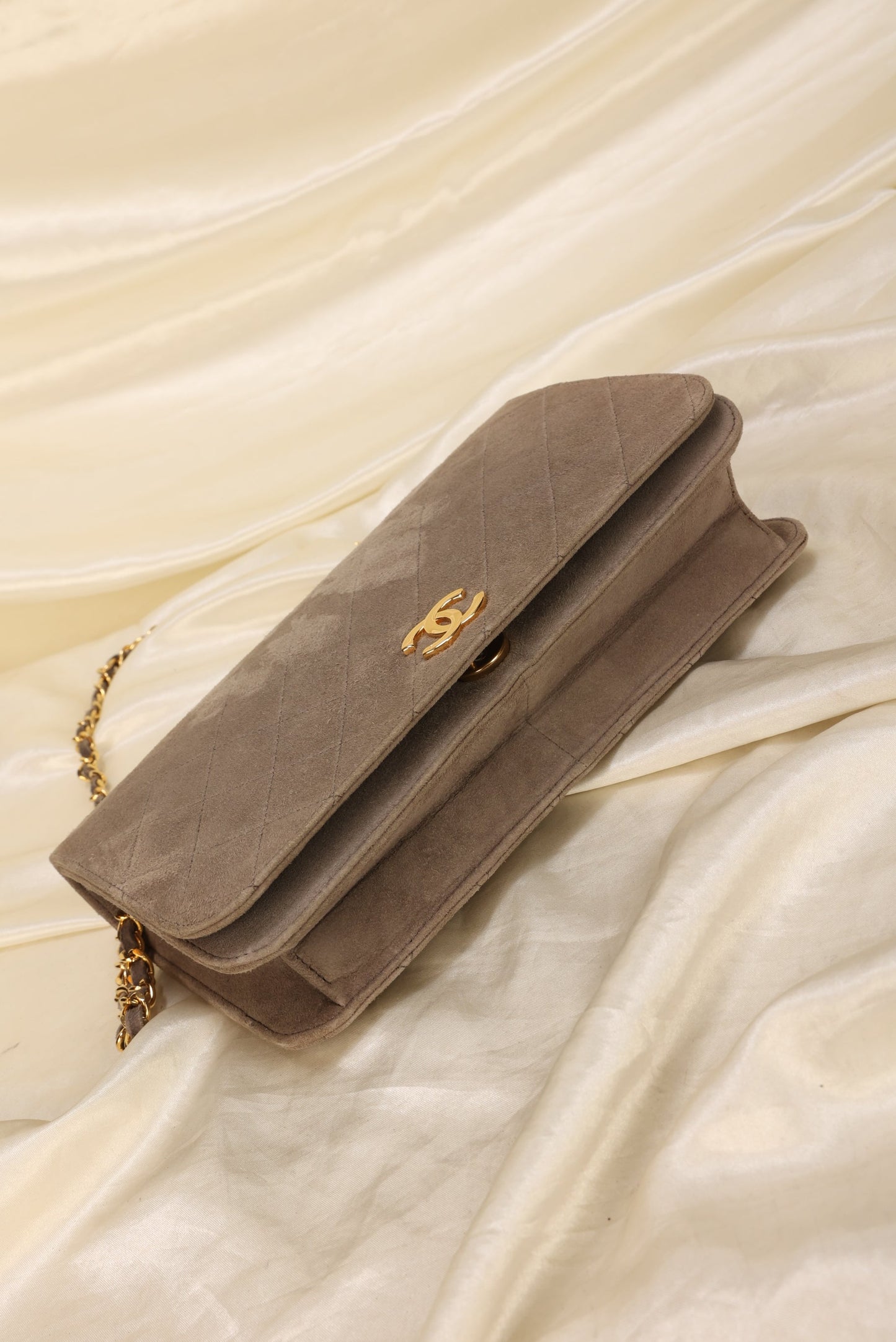 Extremely Rare Chanel Suede Full Flap