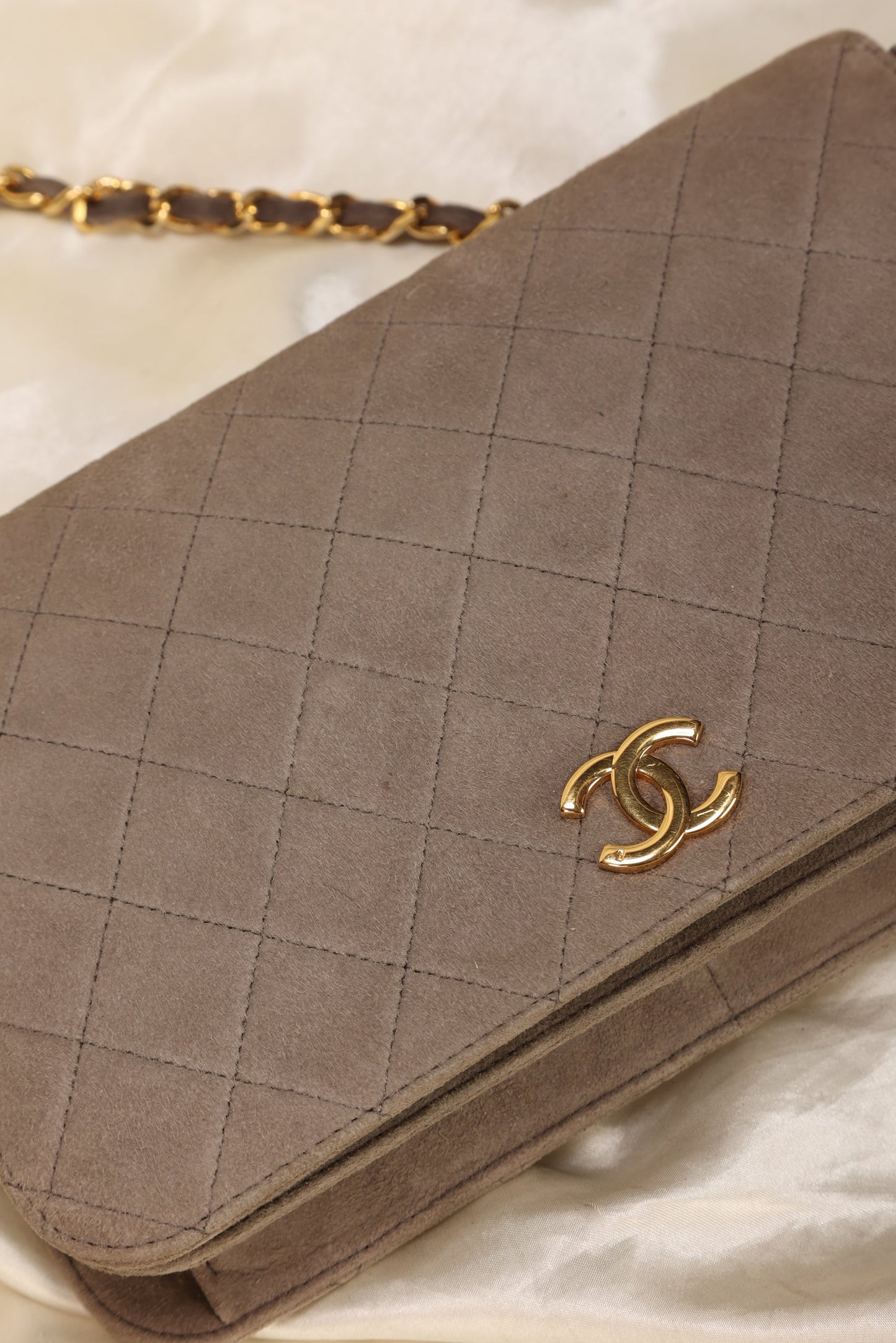 Extremely Rare Chanel Suede Full Flap