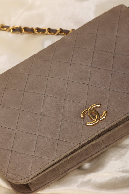 Extremely Rare Chanel Suede Full Flap