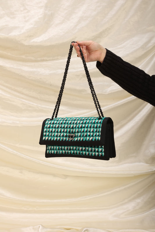 Extremely Rare Chanel Quilted Tweed Flap Bag