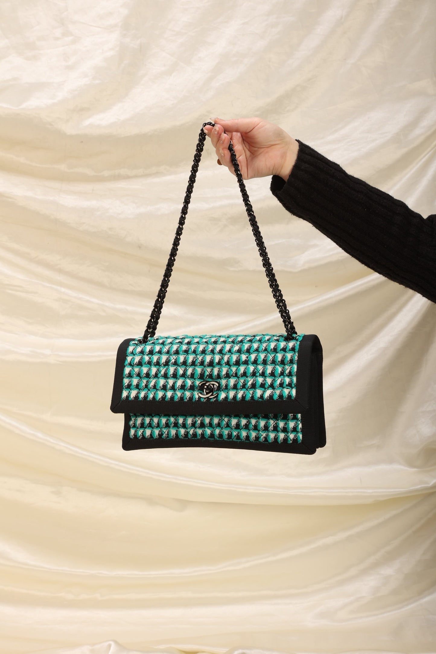 Extremely Rare Chanel Quilted Tweed Flap Bag