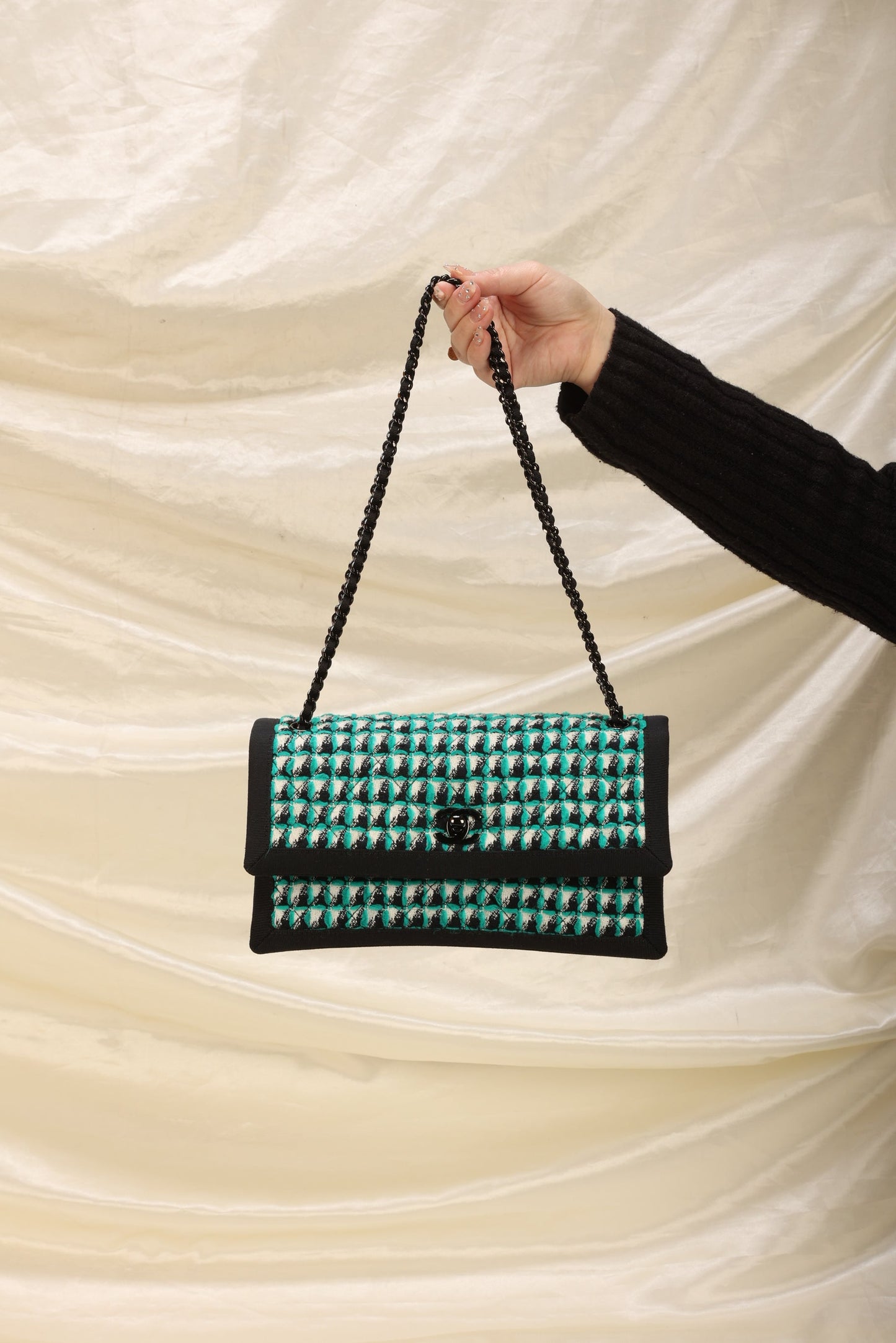Extremely Rare Chanel Quilted Tweed Flap Bag