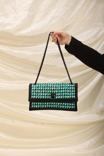 Extremely Rare Chanel Quilted Tweed Flap Bag