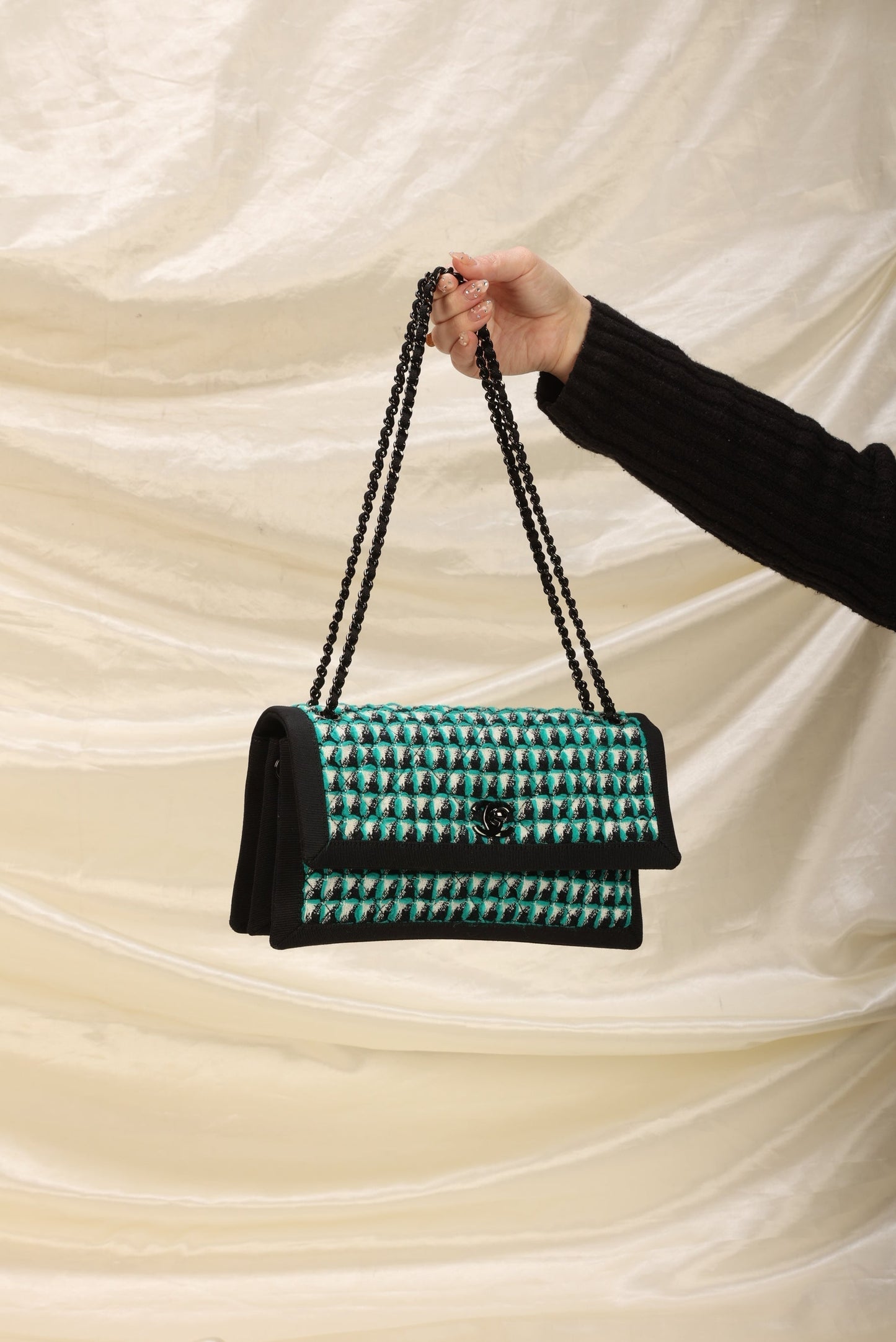 Extremely Rare Chanel Quilted Tweed Flap Bag