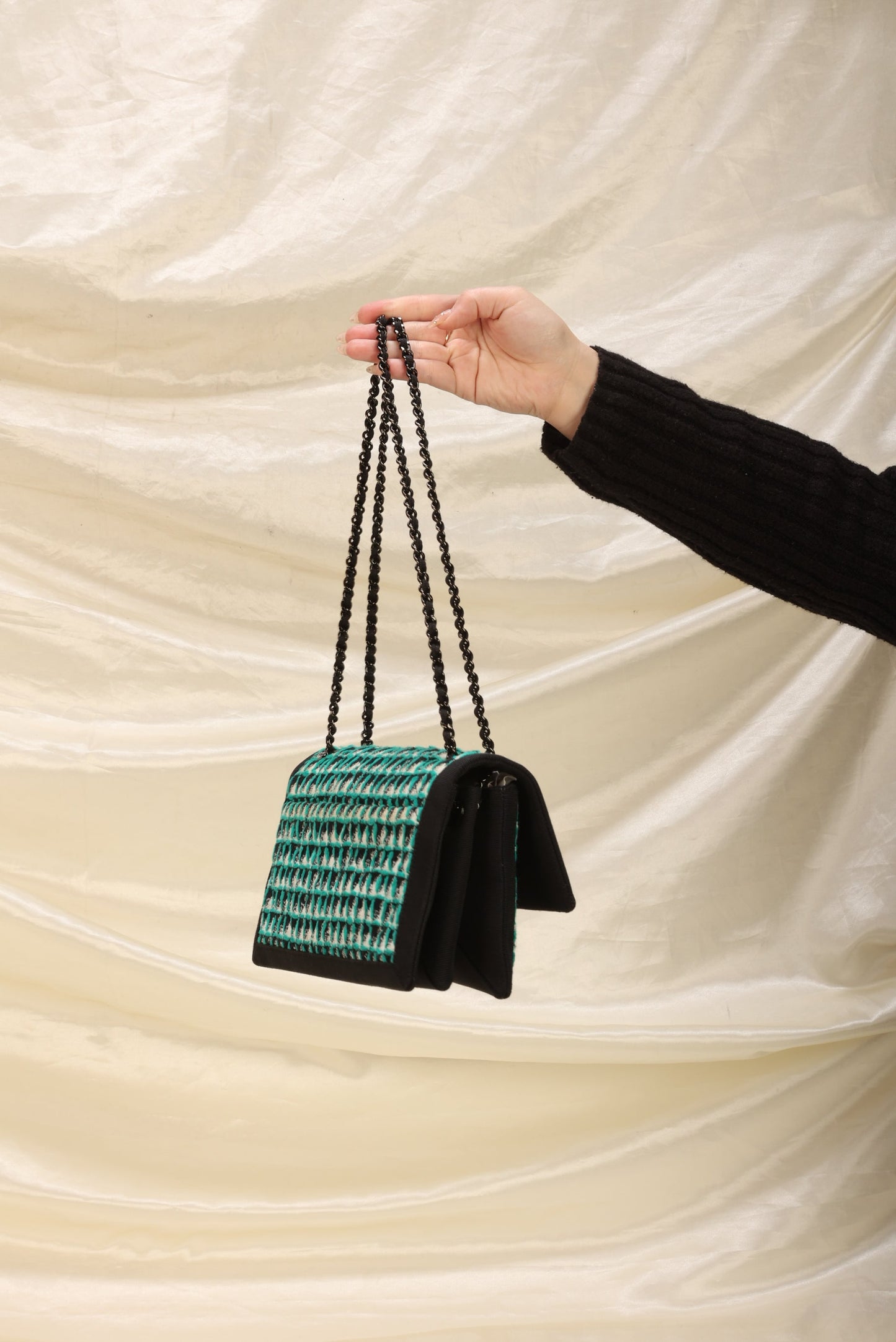 Extremely Rare Chanel Quilted Tweed Flap Bag