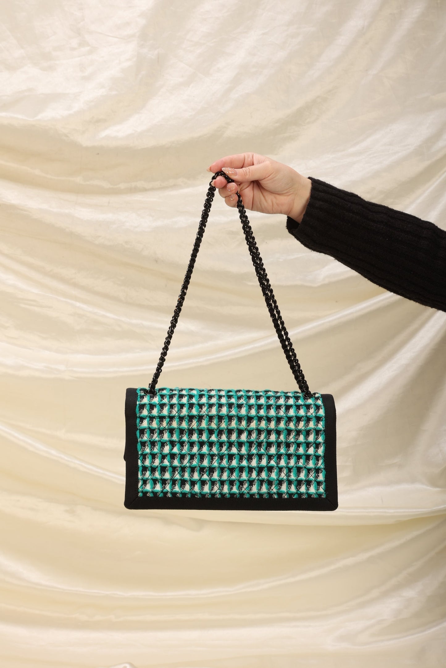 Extremely Rare Chanel Quilted Tweed Flap Bag