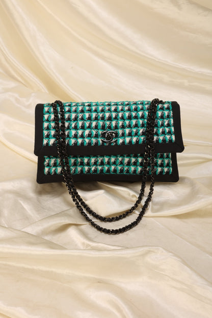 Extremely Rare Chanel Quilted Tweed Flap Bag