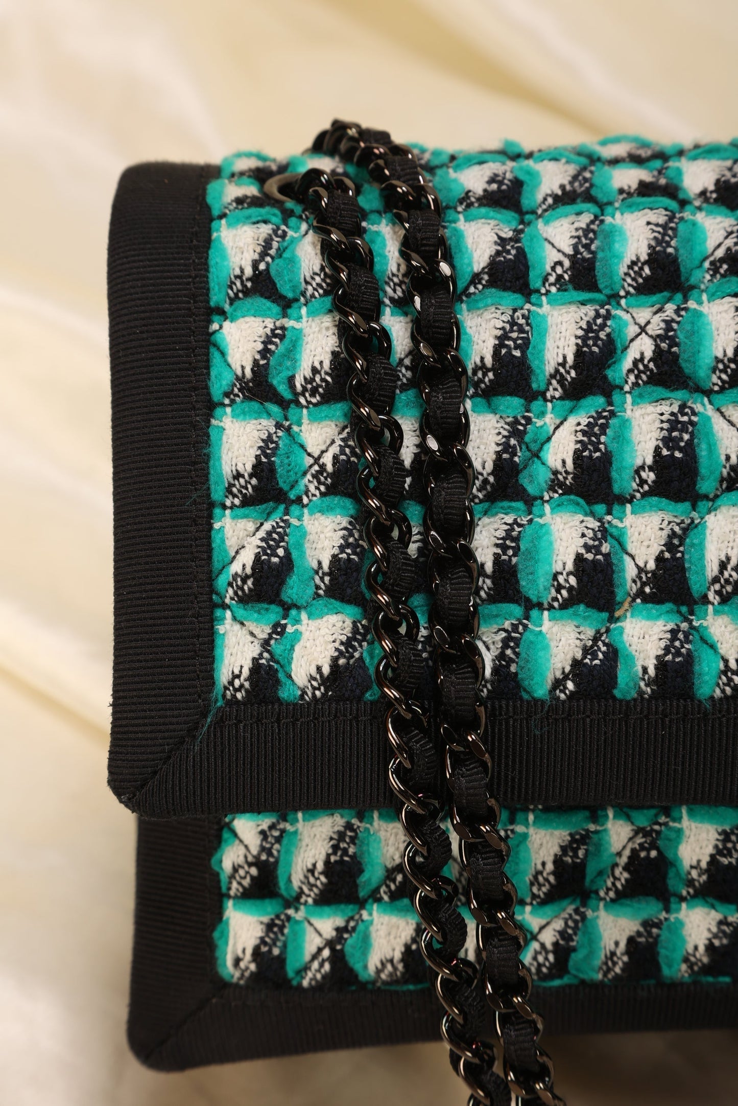 Extremely Rare Chanel Quilted Tweed Flap Bag