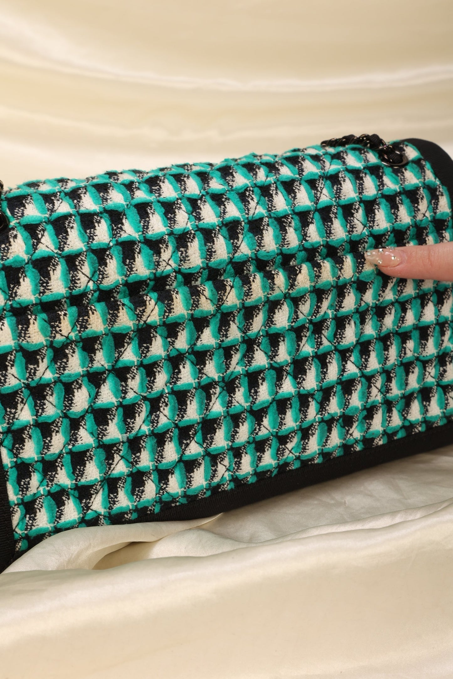Extremely Rare Chanel Quilted Tweed Flap Bag