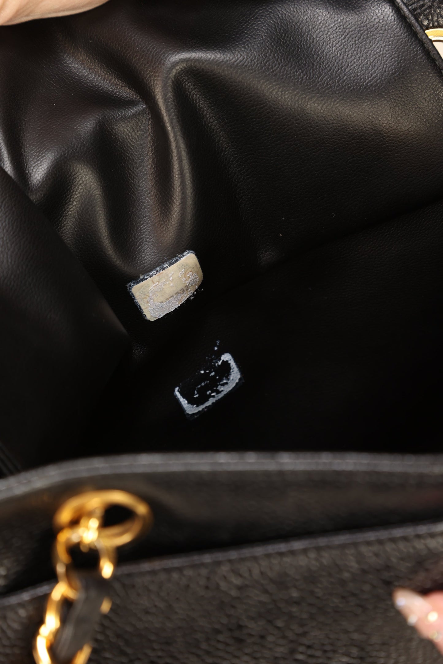 Chanel Caviar Logo Mini Tote