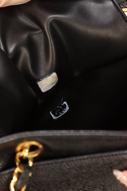 Chanel Caviar Logo Mini Tote