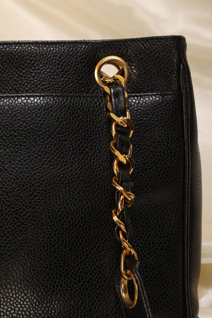 Chanel Caviar Logo Mini Tote