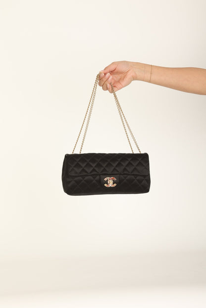 Extremely Rare Chanel 2008 Satin Gemstone East West