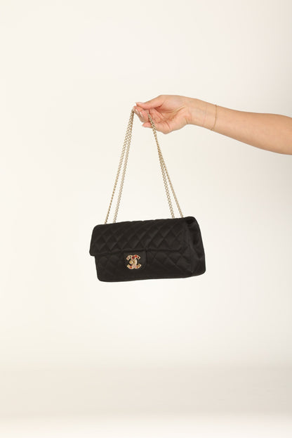Extremely Rare Chanel 2008 Satin Gemstone East West